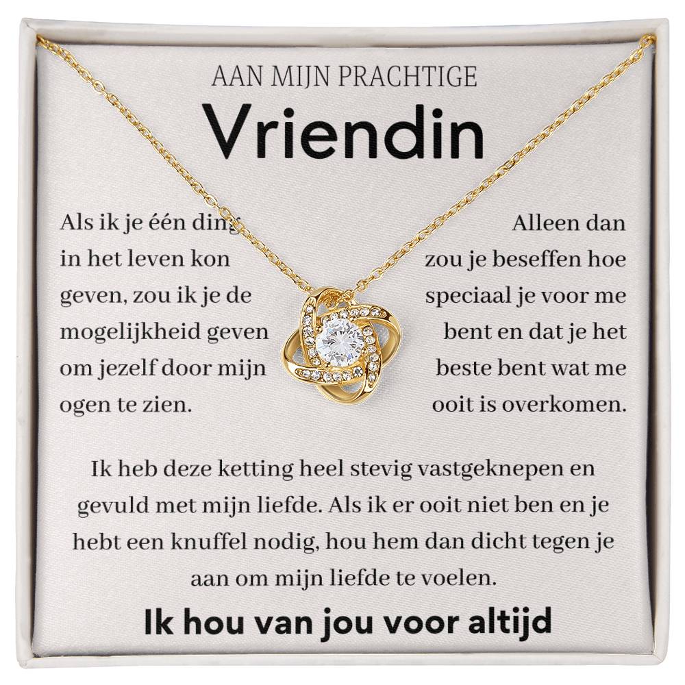 AAN MIJN PRACHTIGE VRIENDIN - Liefdesknoop Halsketting