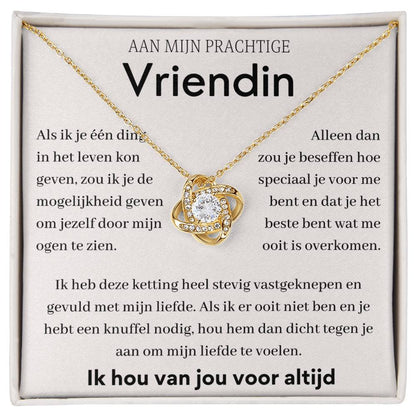 AAN MIJN PRACHTIGE VRIENDIN - Liefdesknoop Halsketting