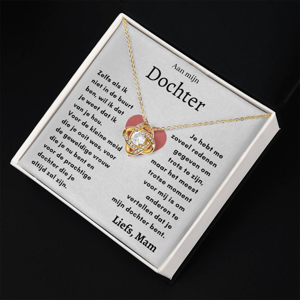 Aan mijn Dochter - Liefdesknoop Halsketting