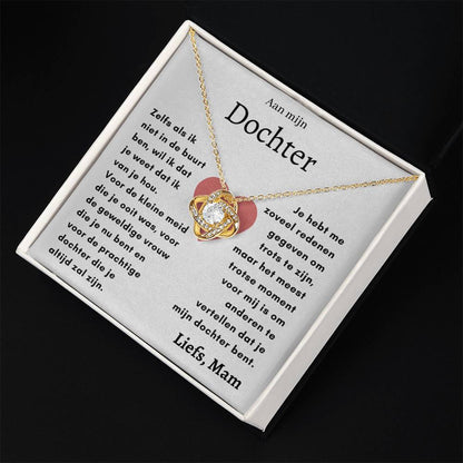 Aan mijn Dochter - Liefdesknoop Halsketting