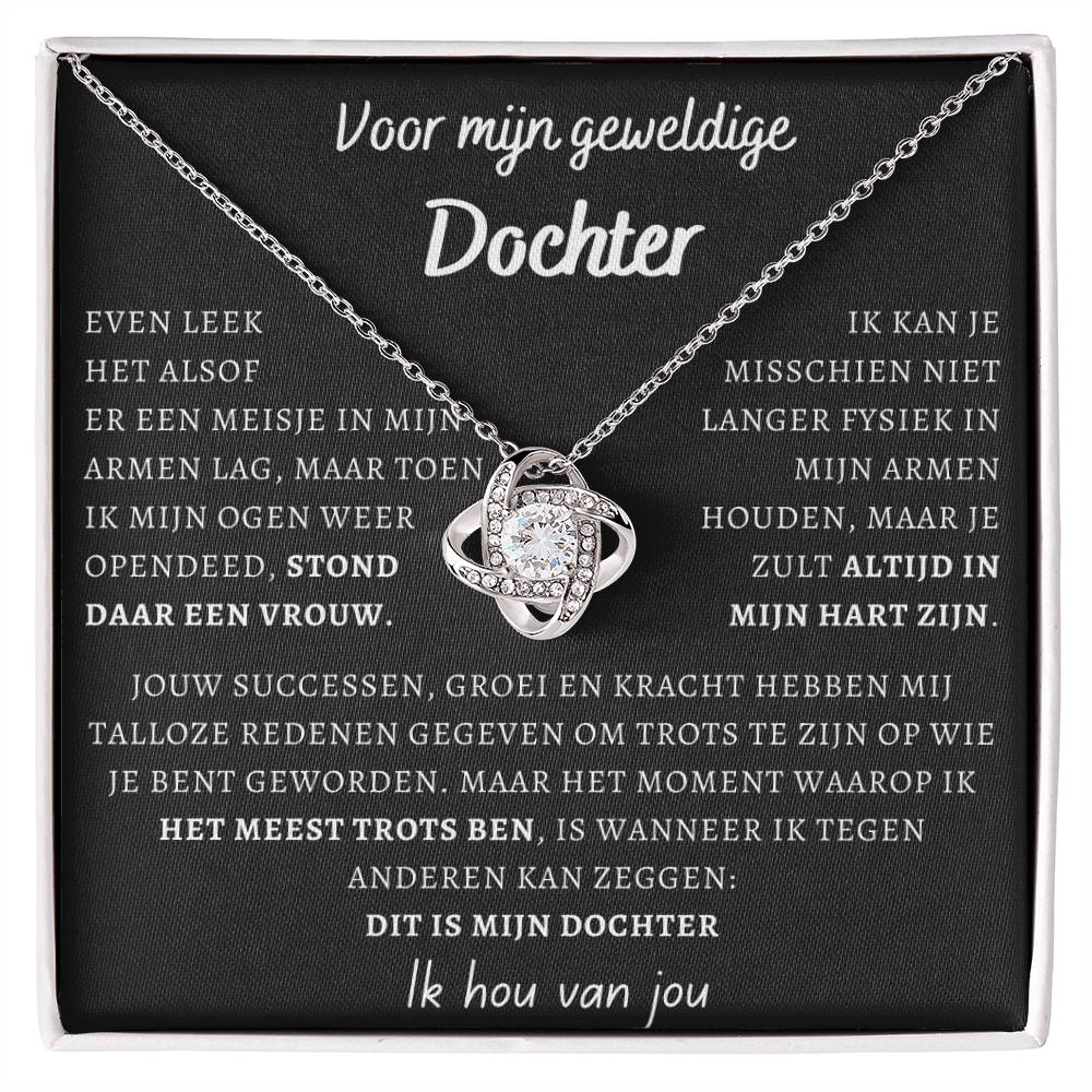 Voor mijn geweldige Dochter- Dit is mijn dochter - Liefdesknoop Halsketting