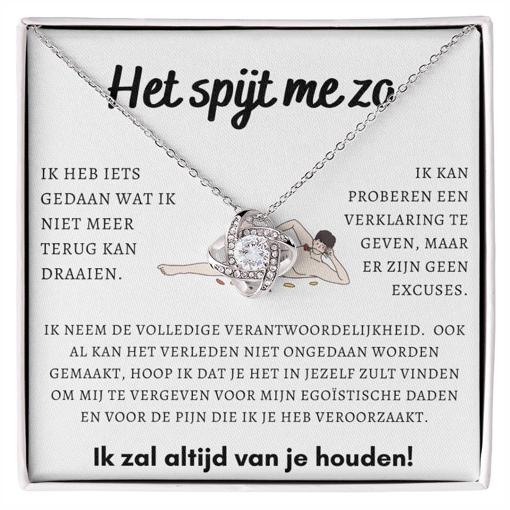 Het spijt me zo - Liefdesknoop Halsketting