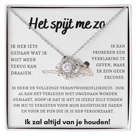 Het spijt me zo - Liefdesknoop Halsketting