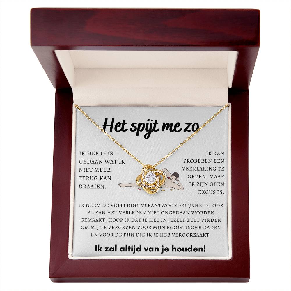 Het spijt me zo - Liefdesknoop Halsketting