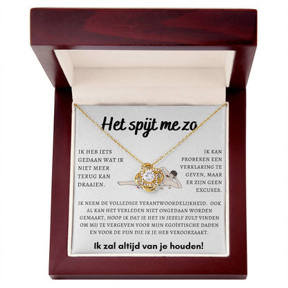 Het spijt me zo - Liefdesknoop Halsketting