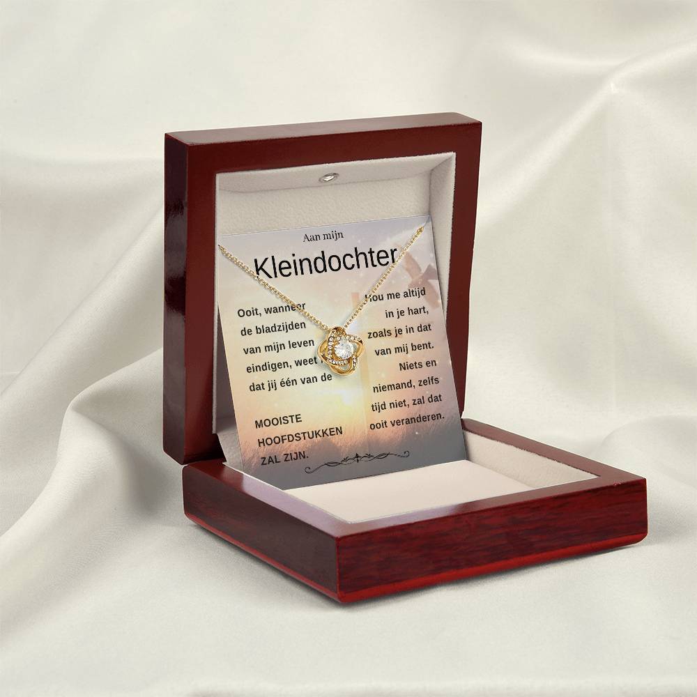 Aan mijn Kleindochter - Liefdesknoop Halsketting - Mooiste Hoofdstukken