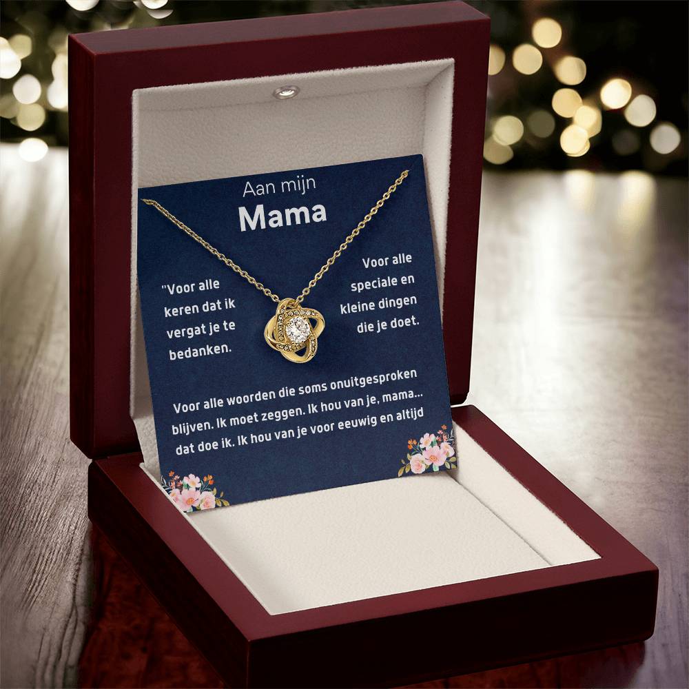 Aan mijn mama - Liefdesknoop Halsketting