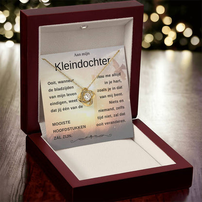 Aan mijn Kleindochter - Liefdesknoop Halsketting - Mooiste Hoofdstukken