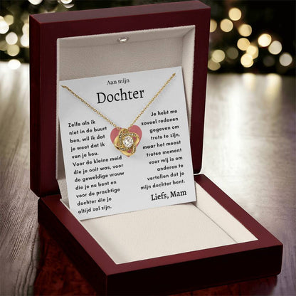 Aan mijn Dochter - Liefdesknoop Halsketting