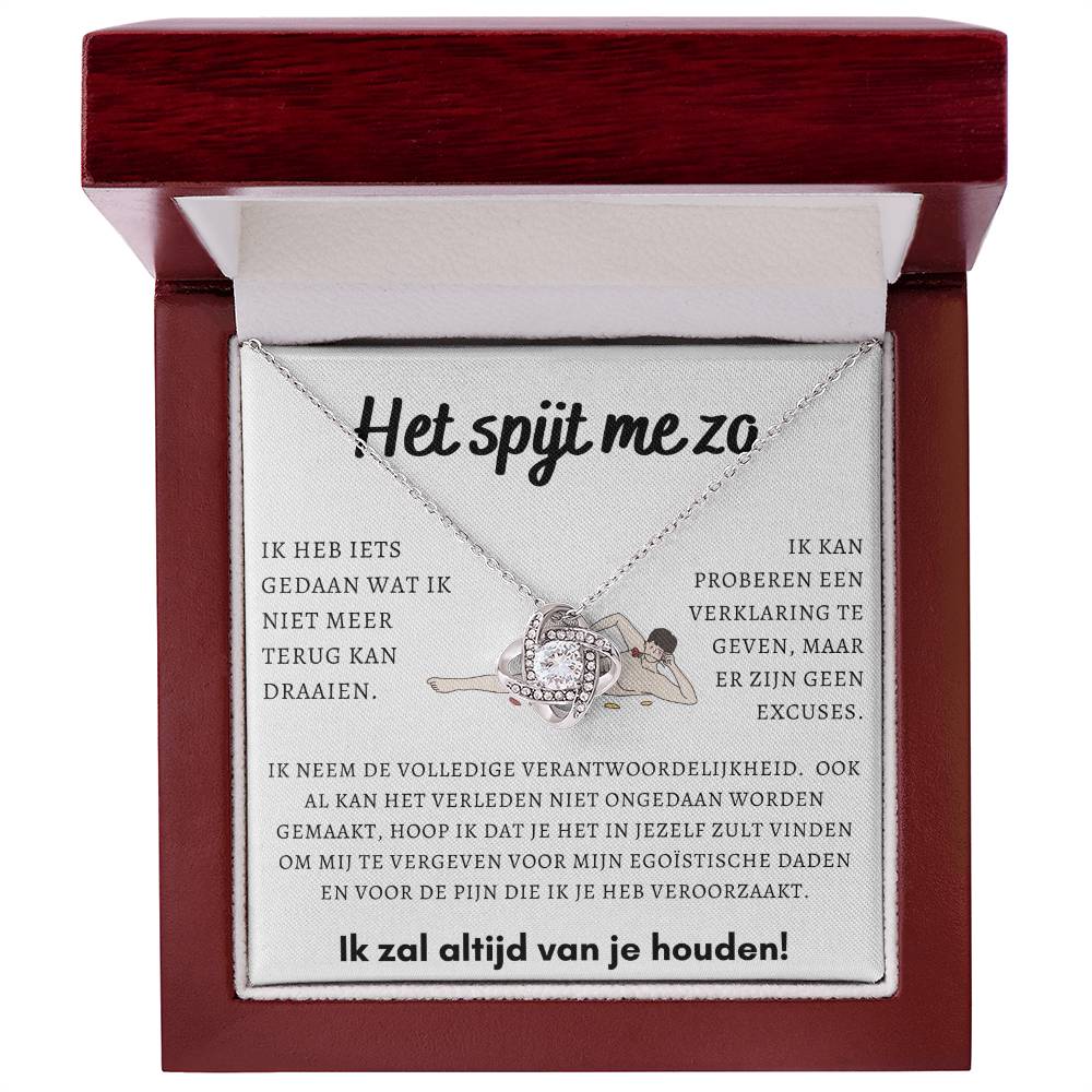 Het spijt me zo - Liefdesknoop Halsketting