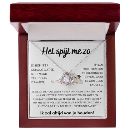Het spijt me zo - Liefdesknoop Halsketting