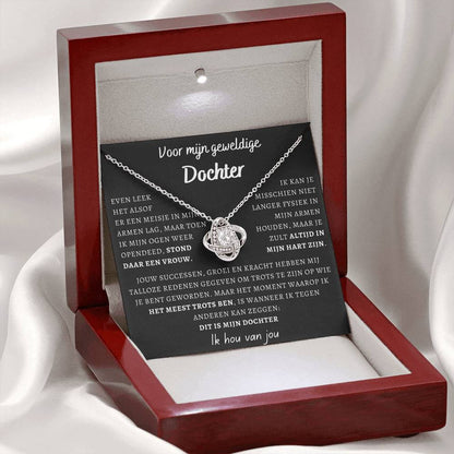 Voor mijn geweldige Dochter- Dit is mijn dochter - Liefdesknoop Halsketting
