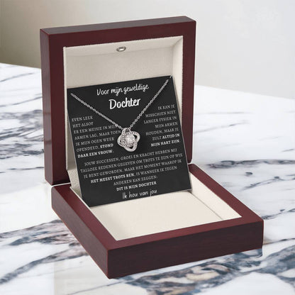 Voor mijn geweldige Dochter- Dit is mijn dochter - Liefdesknoop Halsketting