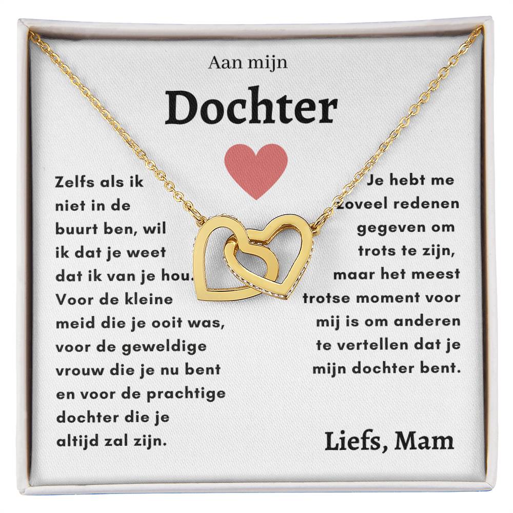 Dochter - Harten ketting - Liefs, Mam