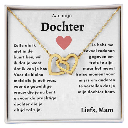 Dochter - Harten ketting - Liefs, Mam