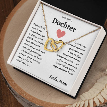 Dochter - Harten ketting - Liefs, Mam