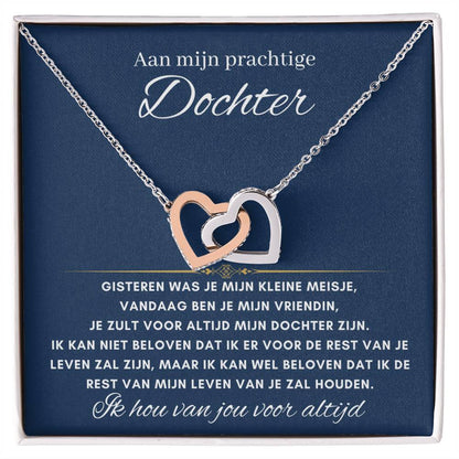 Aan mijn prachtige Dochter - Harten ketting - Voor altijd