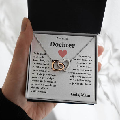 Dochter - Harten ketting - Liefs, Mam