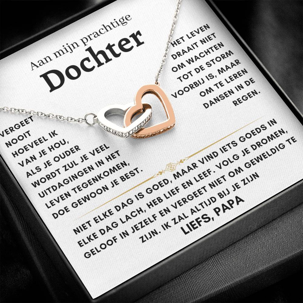 Aan Mijn Prachtige Dochter - Harten ketting - Liefs Papa