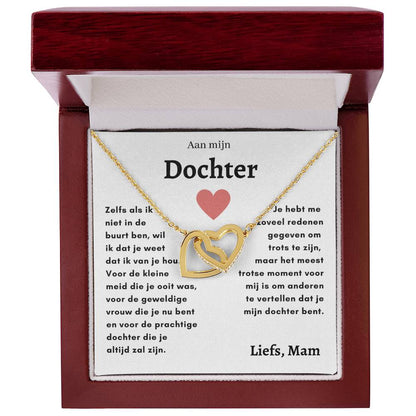 Dochter - Harten ketting - Liefs, Mam