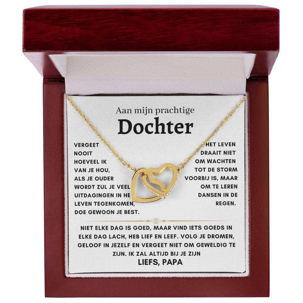 Aan Mijn Prachtige Dochter - Harten ketting - Liefs Papa