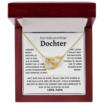 Aan Mijn Prachtige Dochter - Harten ketting - Liefs Papa