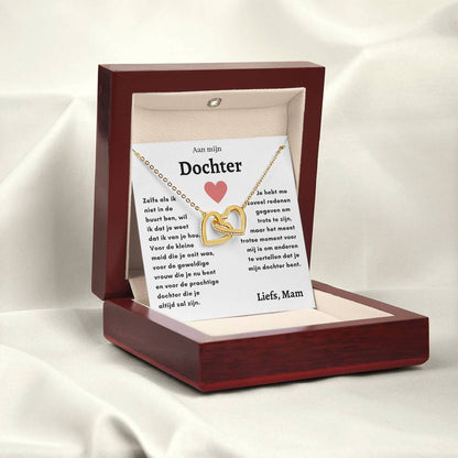 Dochter - Harten ketting - Liefs, Mam