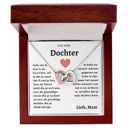Dochter - Harten ketting - Liefs, Mam
