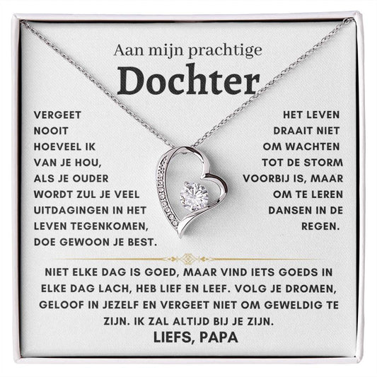Dochter - Hart ketting - Liefs, Papa
