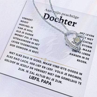 Dochter - Hart ketting - Liefs, Papa