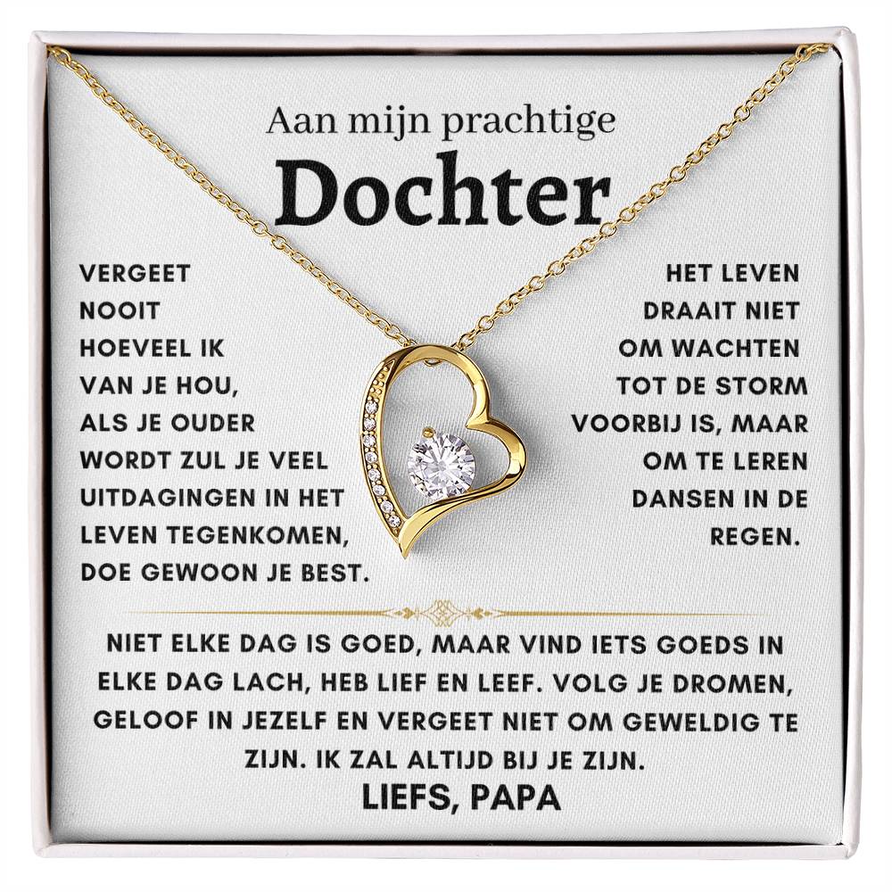 Dochter - Hart ketting - Liefs, Papa