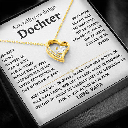 Dochter - Hart ketting - Liefs, Papa
