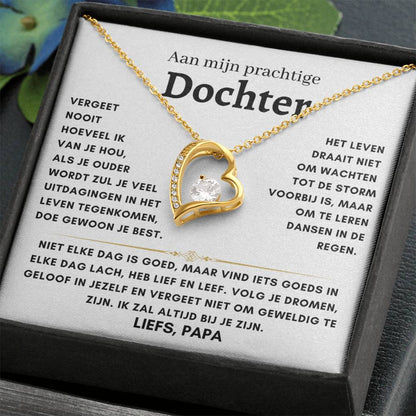 Dochter - Hart ketting - Liefs, Papa