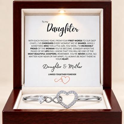 Infinity Bracelet With Engraving - To My Daughter