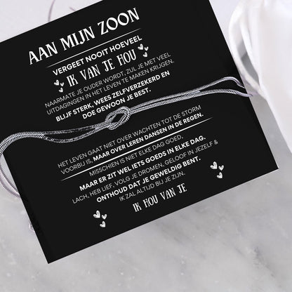 Aan Mijn Zoon - Liefdesknoop Armband