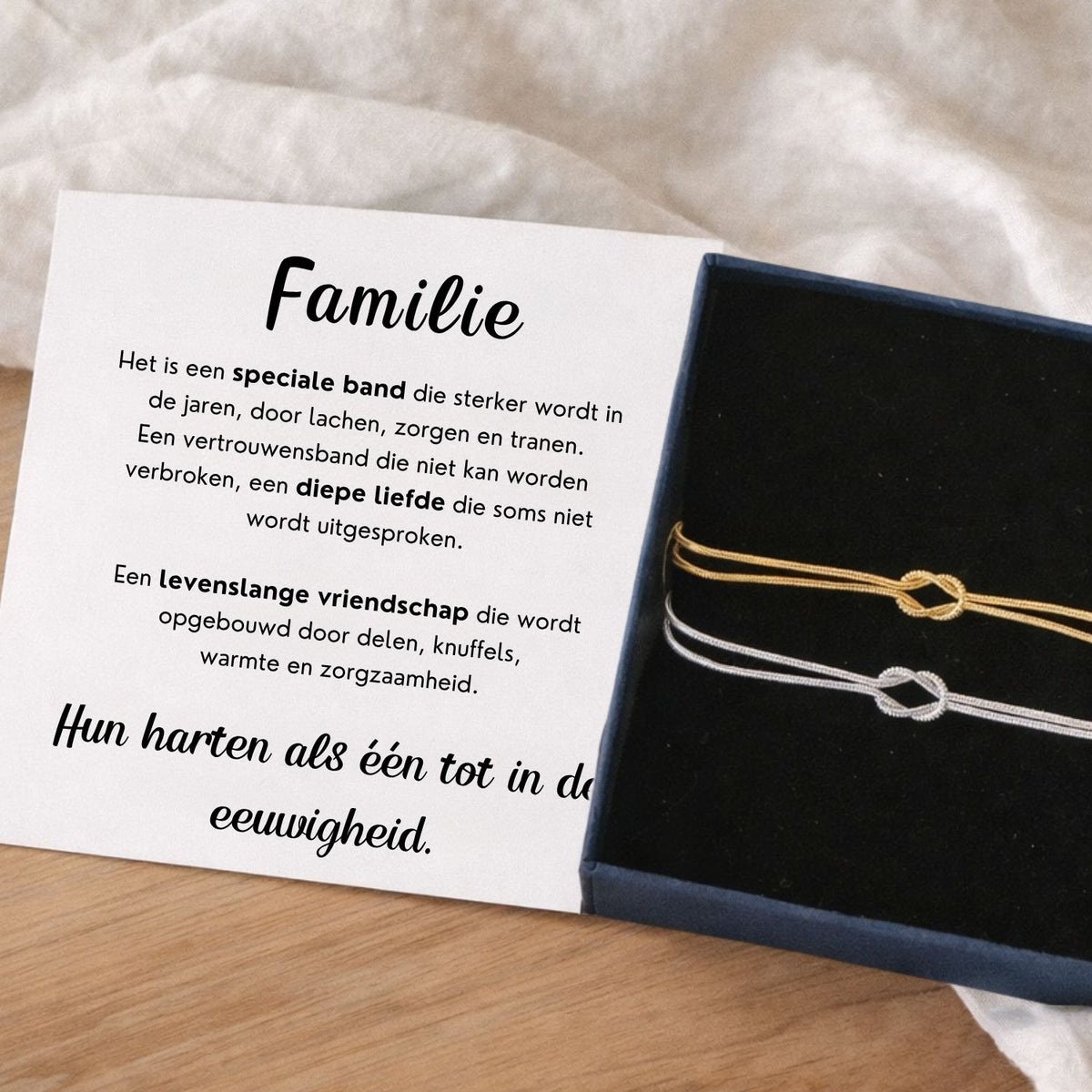 Set van 2- Liefdesknoop Armband - Familie