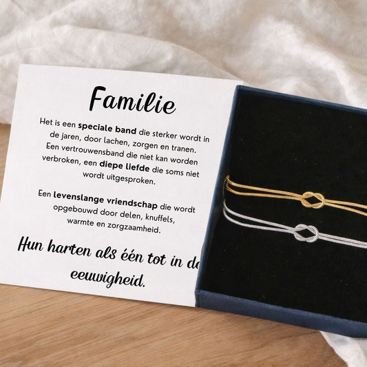 Set van 2- Liefdesknoop Armband - Familie