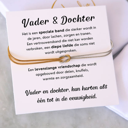 Vader en Dochter Liefdesknoop Armband
