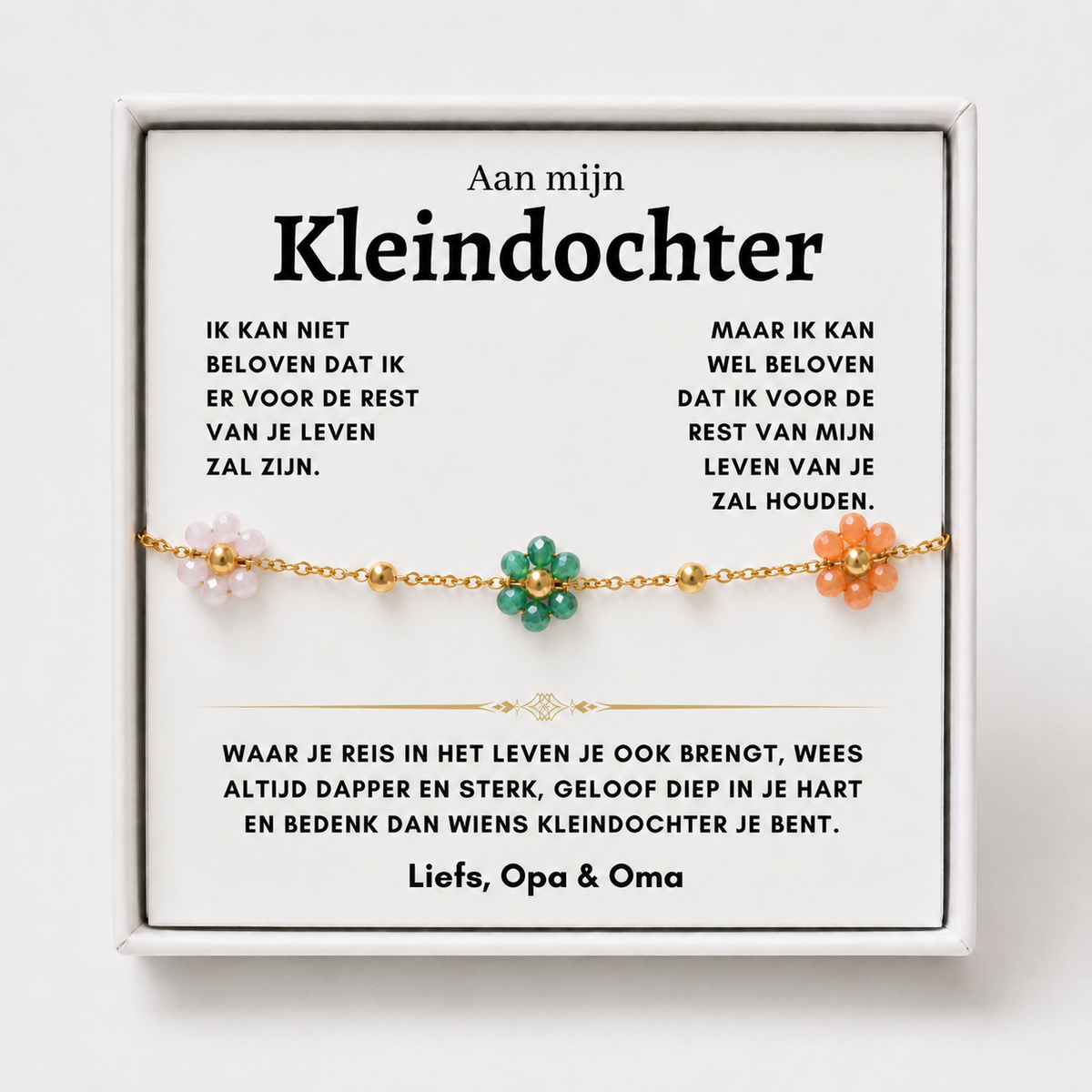 Bloemen Armband - Aan mijn Kleindochter