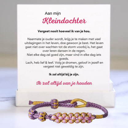 Bloesem knoop armband -  Aan mijn kleindochter