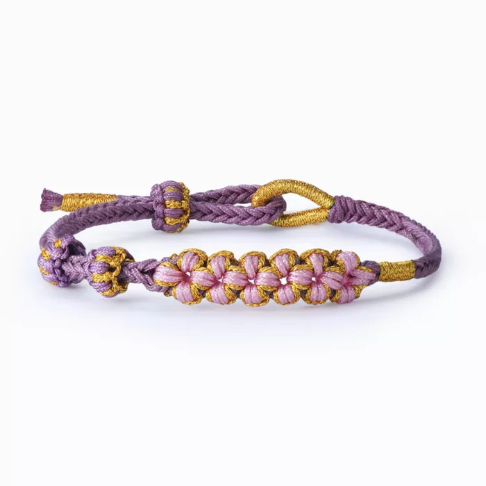 Bloesem knoop armband -  Aan mijn kleindochter