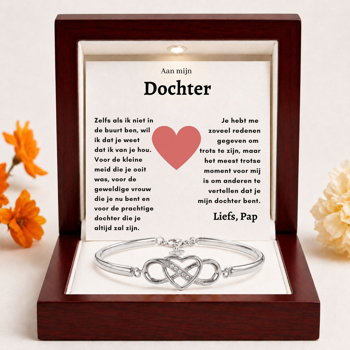 Infinity armband voor dochter in zilver