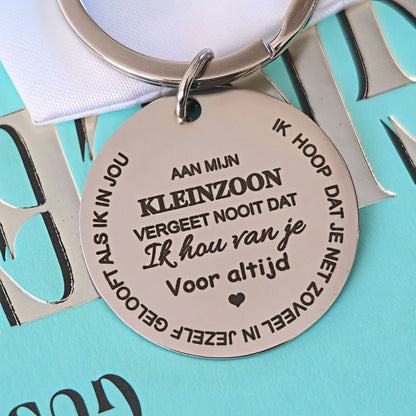 Familie letter sleutelhanger - Aan mijn Zoon/Dochter, Kleinzoon/Kleindochter & Schoonzoon/Schoondochter