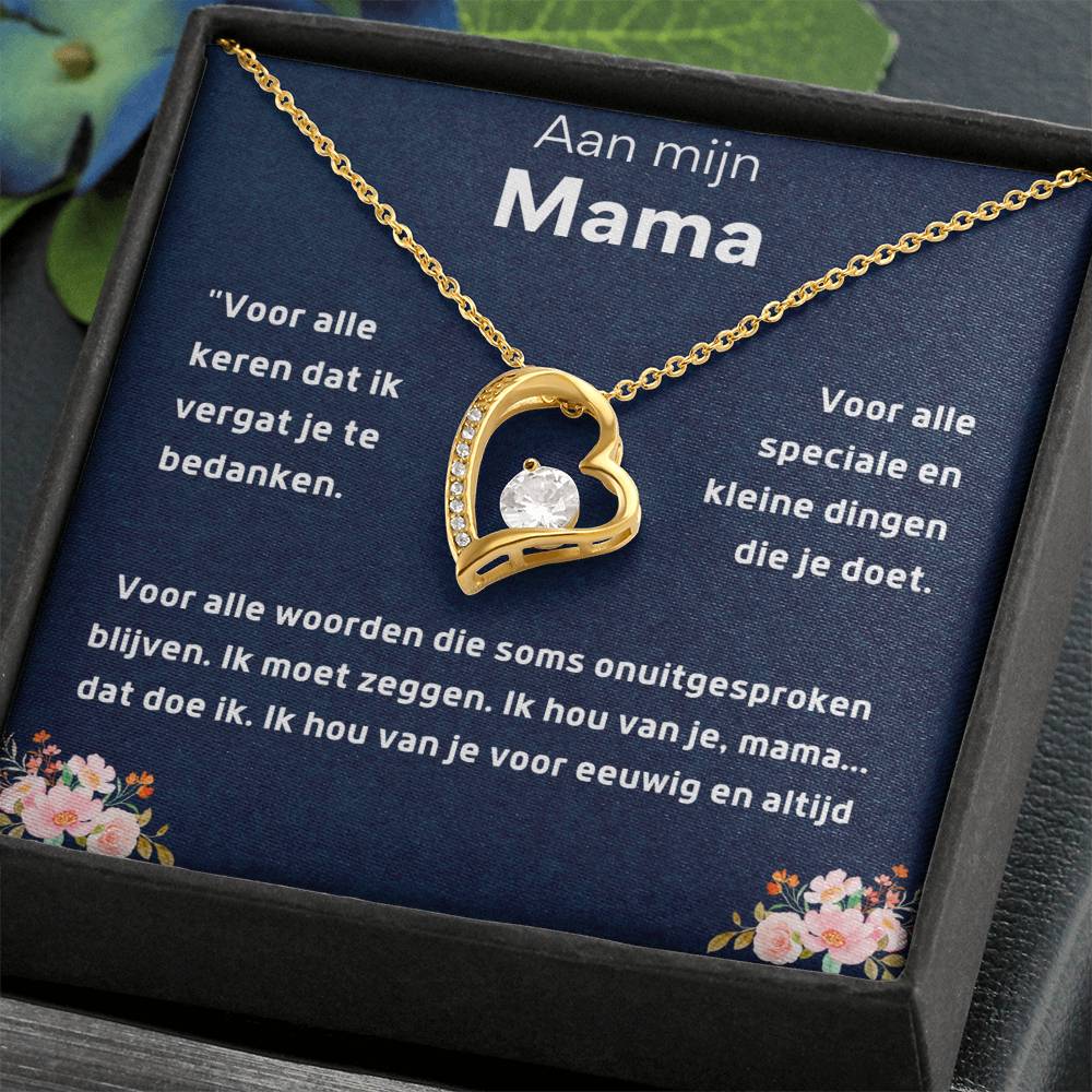 Aan mijn mama - Hart ketting Halsketting