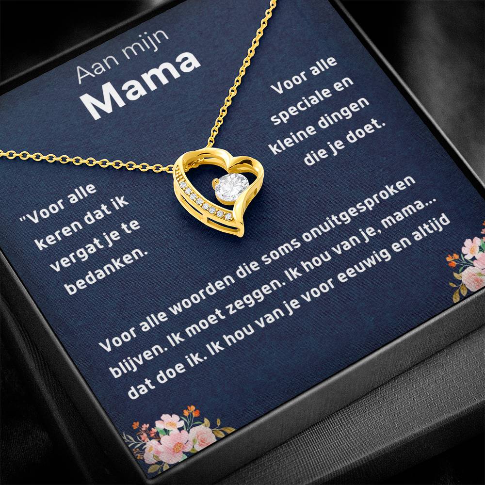 Aan mijn mama - Hart ketting Halsketting