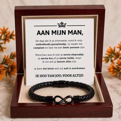 Aan mijn Man - Dual Name Infinity Armband
