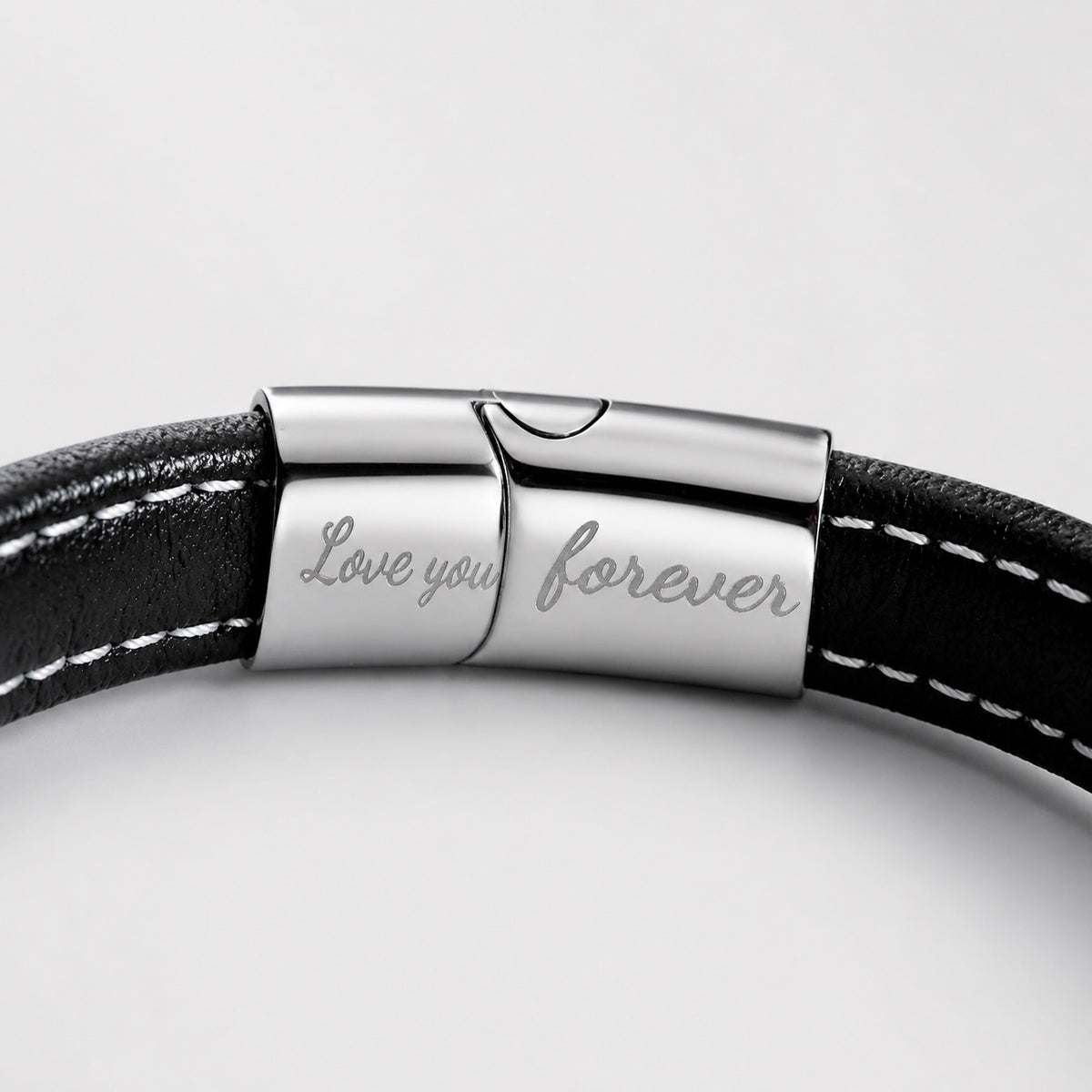 Infinity bracelet engraving detail