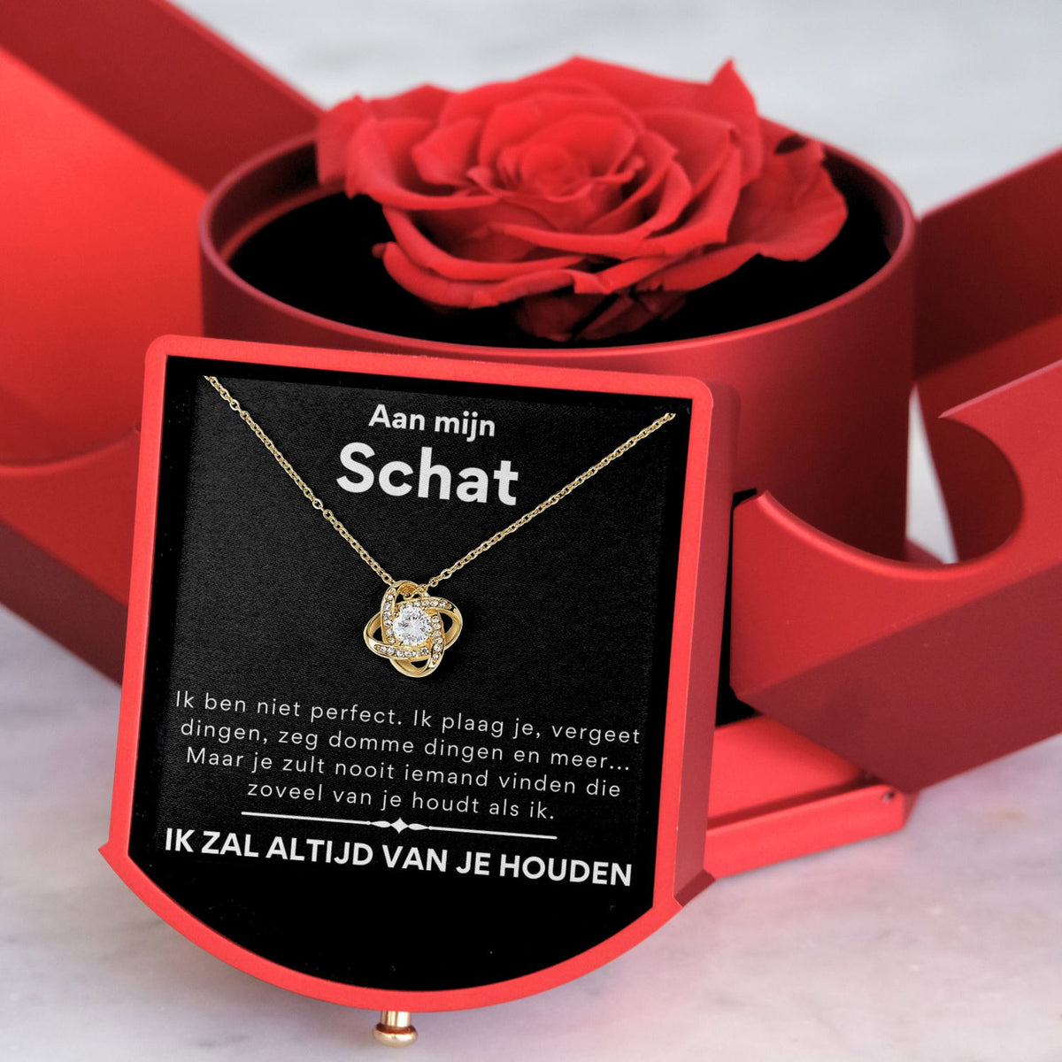 Eeuwige Roos Doos - Aan mijn Schat - Liefdesknoop