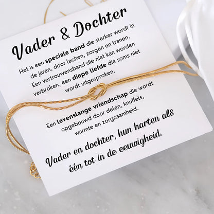 Vader en Dochter Liefdesknoop Armband