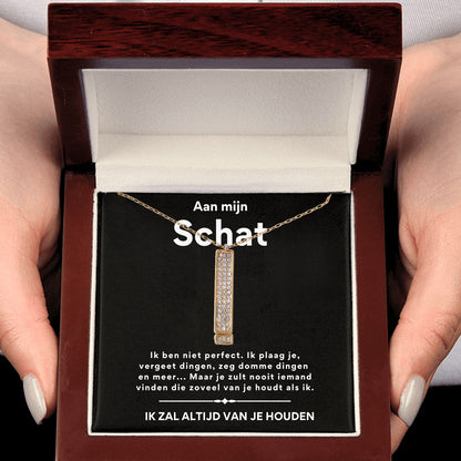 Bar ketting - I love you - Aan mijn schat